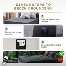 Load image into Gallery viewer, Terraluxe Grounding Sheets, Cali King Size (Organic Cotton 94%, Silver 6%)
